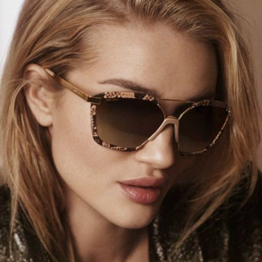 Beige ‘Leon’ sunglasses from Foster Grant Finished with snakeskin.